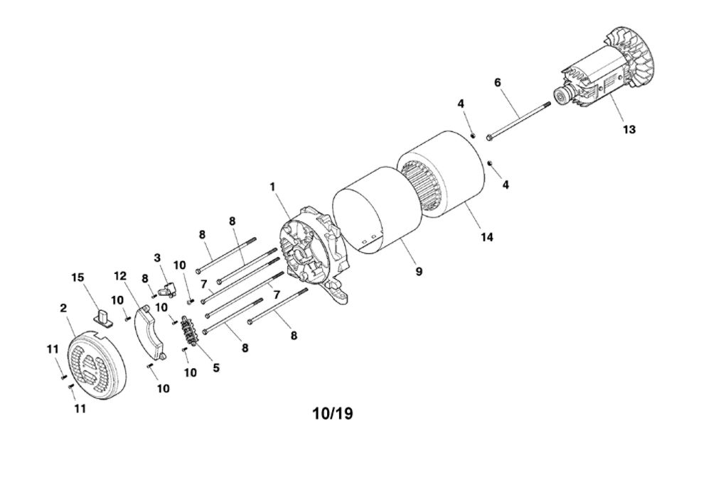 Alternator Diagram and Parts List for 030791-00  Briggs and Stratton Generator